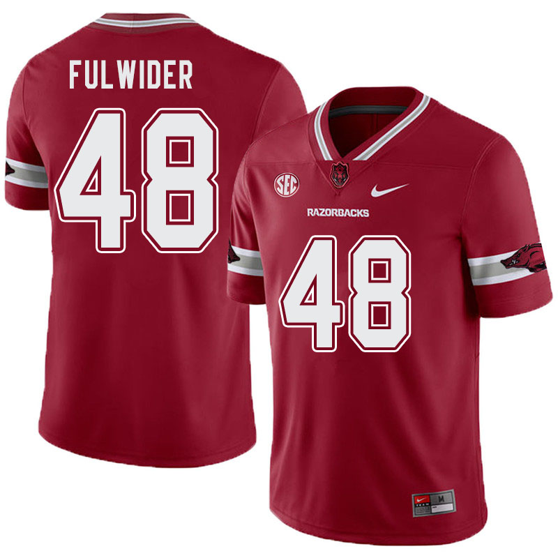 Men #48 Nicholas Fulwider Arkansas Razorbacks College Football Alternate Jerseys-Cardinal